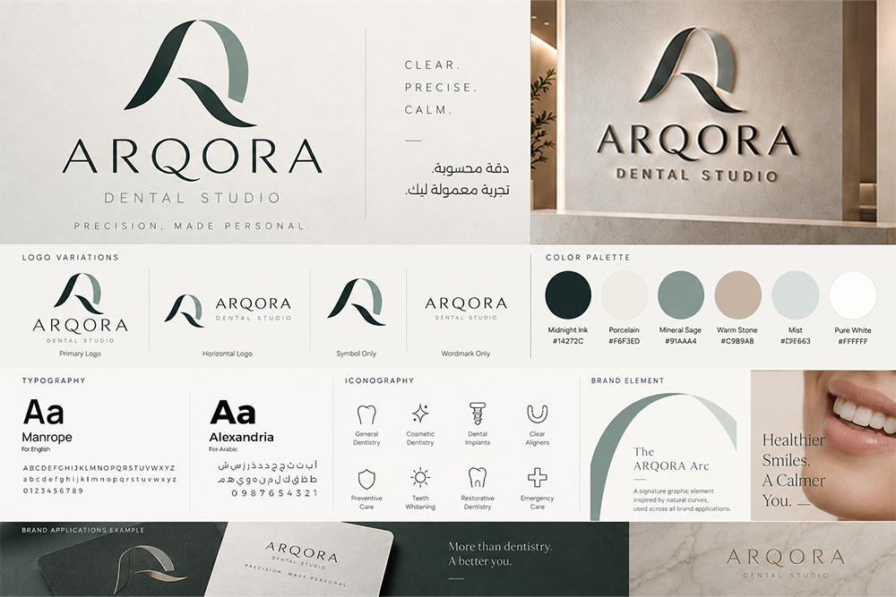 ARQORA Dental Studio — Premium Brand Identity
